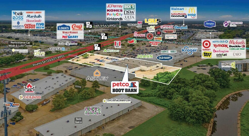 More Photos Of 6596 & 6590 Youree Drive, Shreveport Storefront For Sale