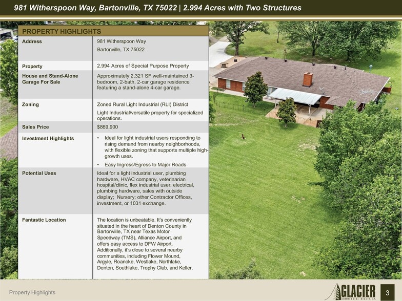 More Photos Of 981 Witherspoon Way, Flower Mound Industrial For Sale