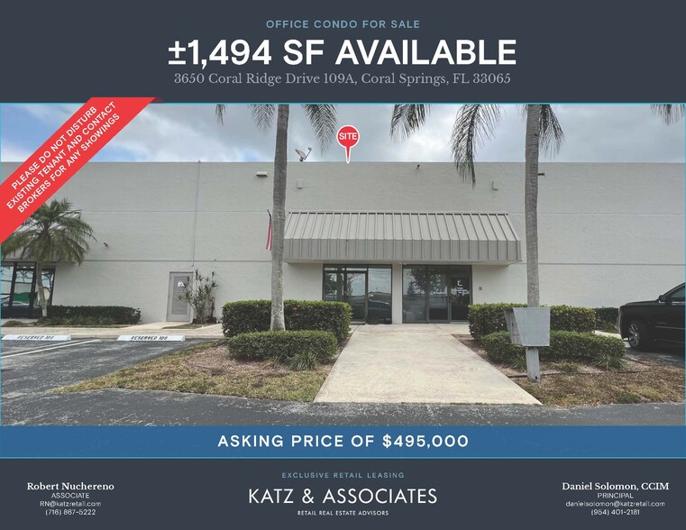 Primary Photo Of 3650 Coral Ridge Dr, Coral Springs Light Manufacturing For Sale