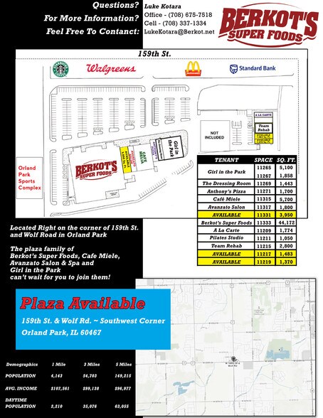 More Photos Of 11209-11333 W 159th St, Orland Park Unknown For Lease