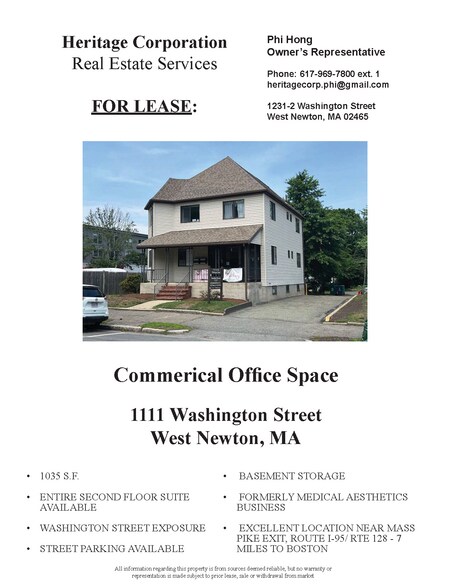 More Photos Of 1111-1113 Washington St, Newton Office For Lease
