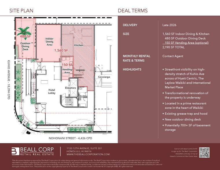 More Photos Of 2280 Kuhio Ave, Honolulu Hotel For Lease