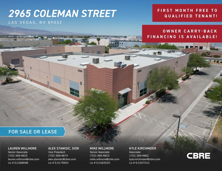 Primary Photo Of 2965 Coleman St, North Las Vegas Distribution For Sale