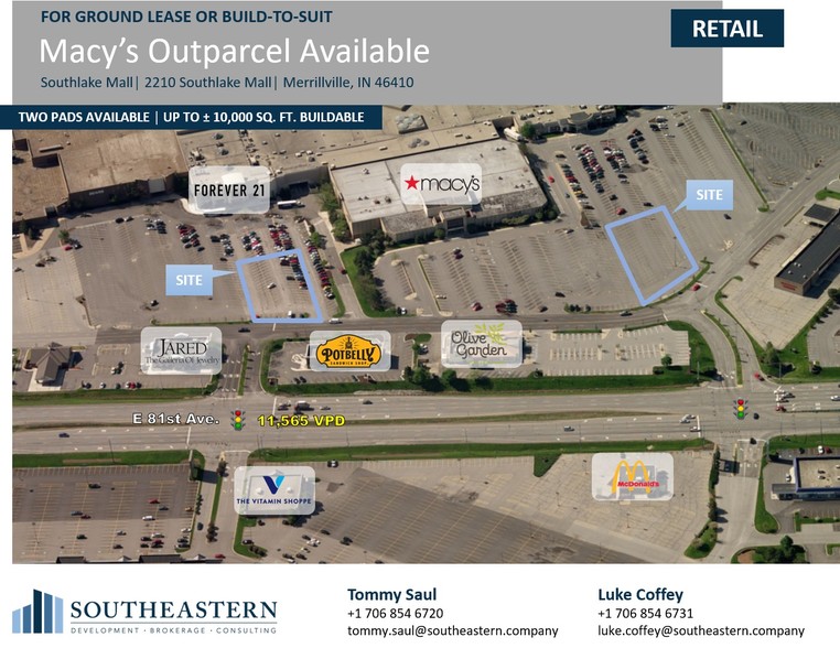 Primary Photo Of 2210 Southlake Mall, Merrillville Land For Lease