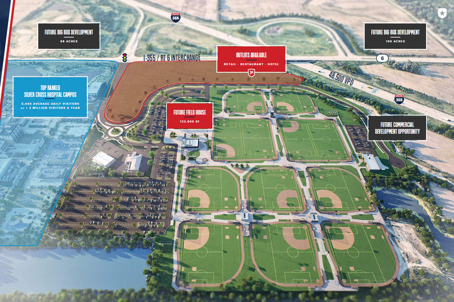 Primary Photo Of SWQ Route 6 & Interstate 355, New Lenox Land For Sale