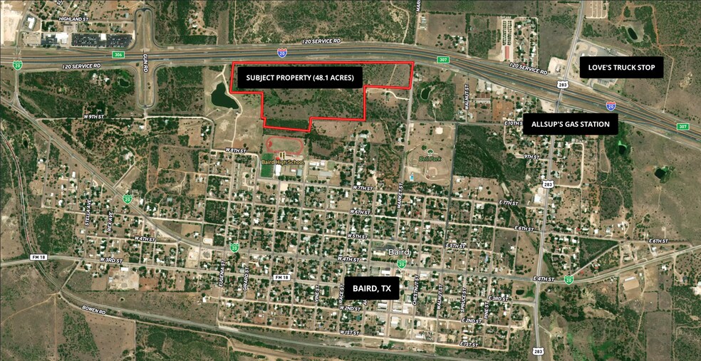 Primary Photo Of I-20 Frontage @ 9th St, Baird Land For Sale