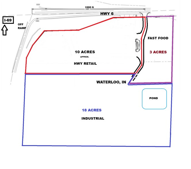 More Photos Of I-69 Interchange at 6 hwy, Waterloo Land For Sale