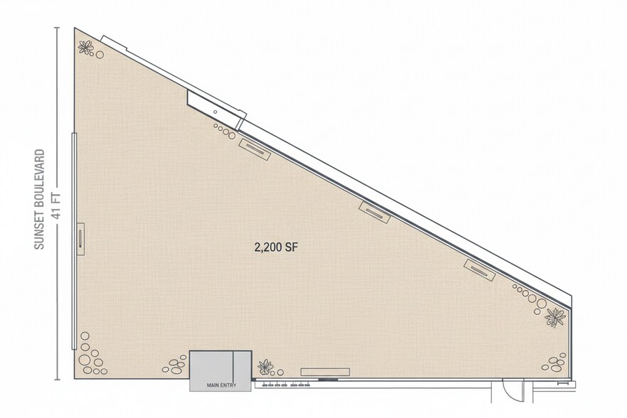 More Photos Of 8711 W Sunset Blvd, West Hollywood Storefront For Lease