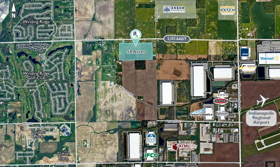 Primary Photo Of W 500 N & N 700 W, McCordsville Land For Sale