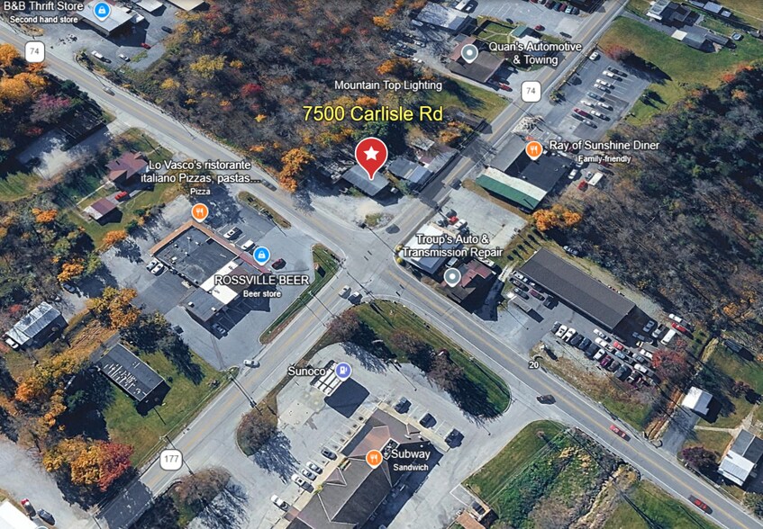 Primary Photo Of 7500 Carlisle Rd, Wellsville Auto Repair For Sale