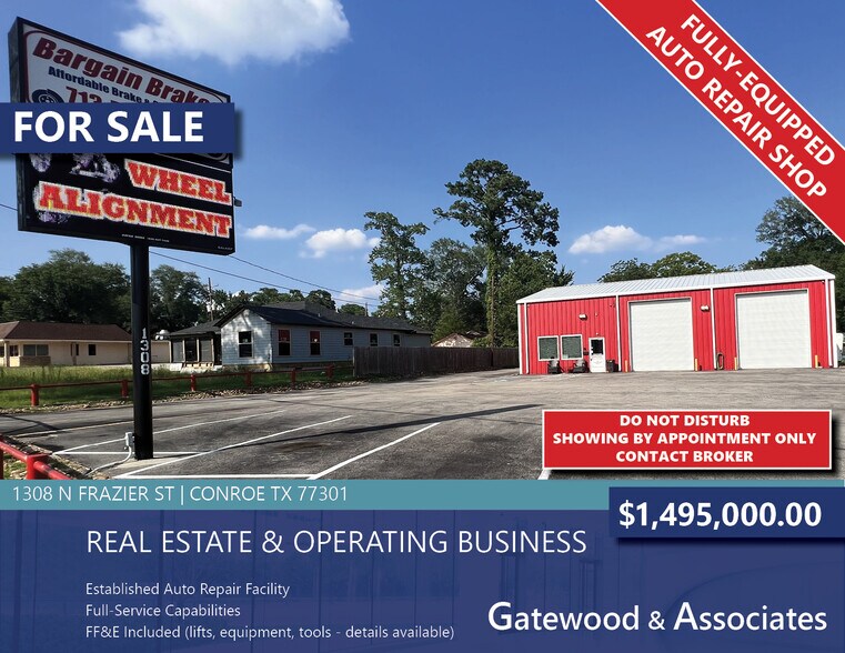 Primary Photo Of 1308 N Frazier St, Conroe Service For Sale