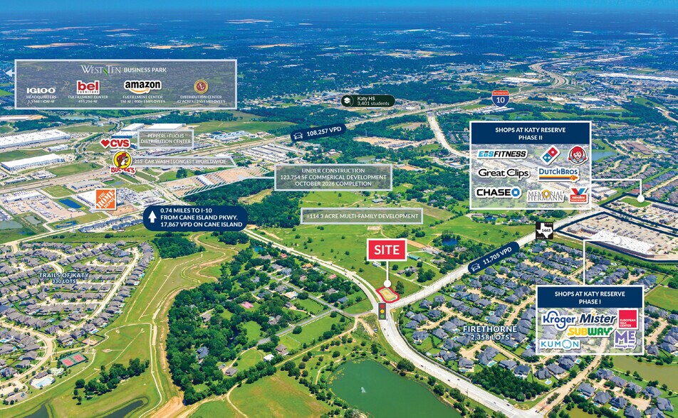 Primary Photo Of NEC of FM 1463 and S. Cane Island Pkwy, Katy Land For Sale