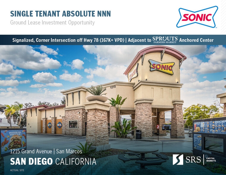Primary Photo Of 1215 Grand Ave, San Marcos Fast Food For Sale