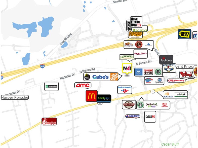 Primary Photo Of 9301-9381 Kingston Pike, Knoxville Unknown For Lease