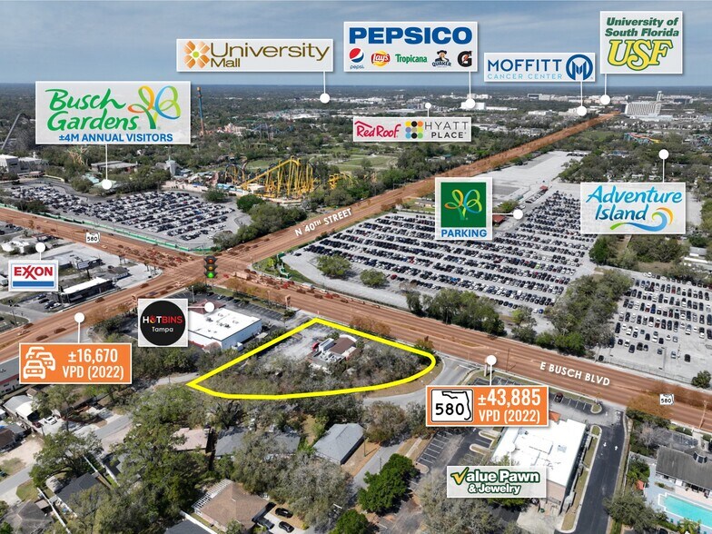 Primary Photo Of 4011 E Busch Blvd, Tampa Fast Food For Sale