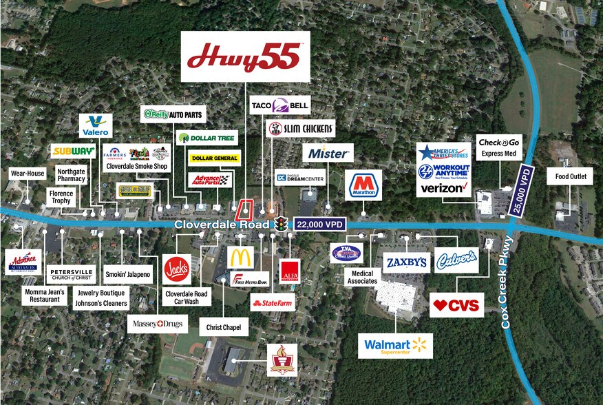 More Photos Of 3306 Coverdale Road, Florence Freestanding For Lease