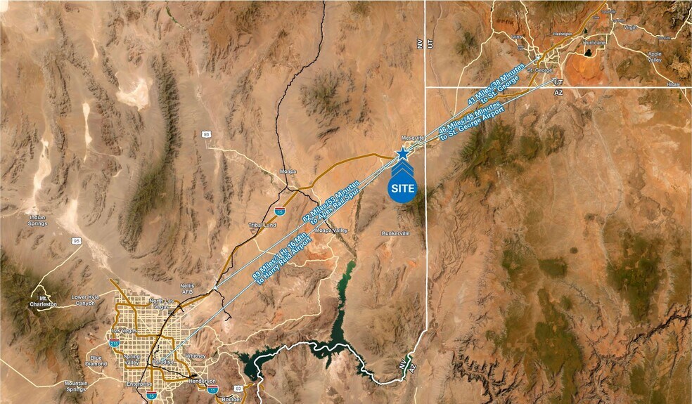 More Photos Of NWC of Lower Flat Top Drive and I-15, Mesquite Land For Sale