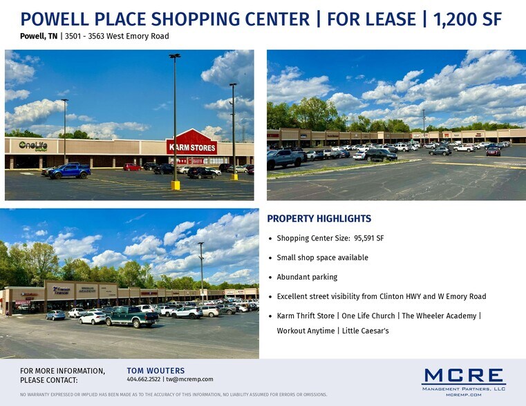 More Photos Of 3529 Emory Rd, Powell Unknown For Lease