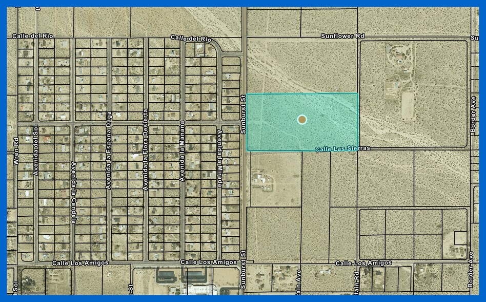 Primary Photo Of Sunburst Street St @ Calle Las Sierras South, Joshua Tree Land For Sale