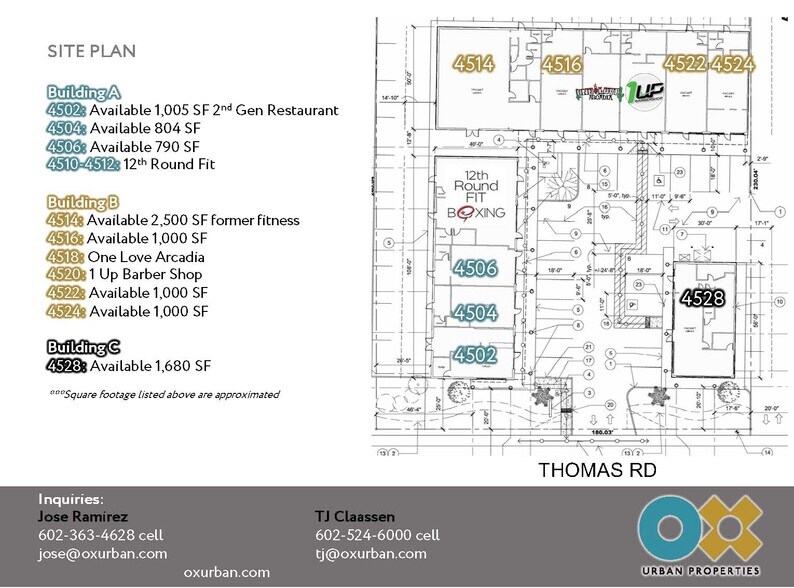 More Photos Of 4502-4528 E Thomas Rd, Phoenix Unknown For Lease