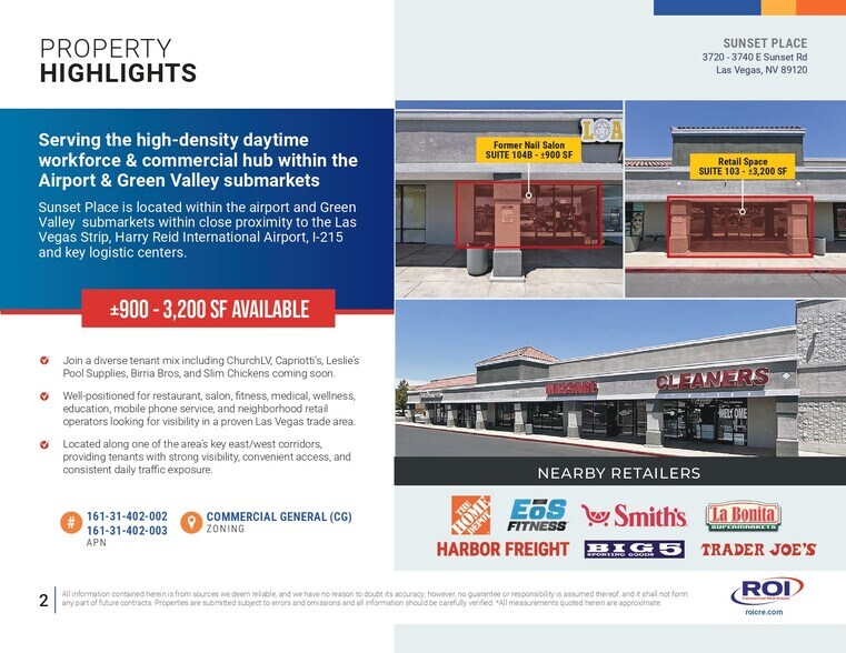 More Photos Of 3720-3740 E Sunset Rd, Las Vegas Unknown For Lease