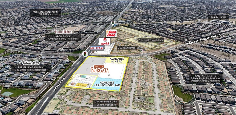 More Photos Of SWC Hunt Hwy & Spring Valley, Queen Creek Storefront For Lease