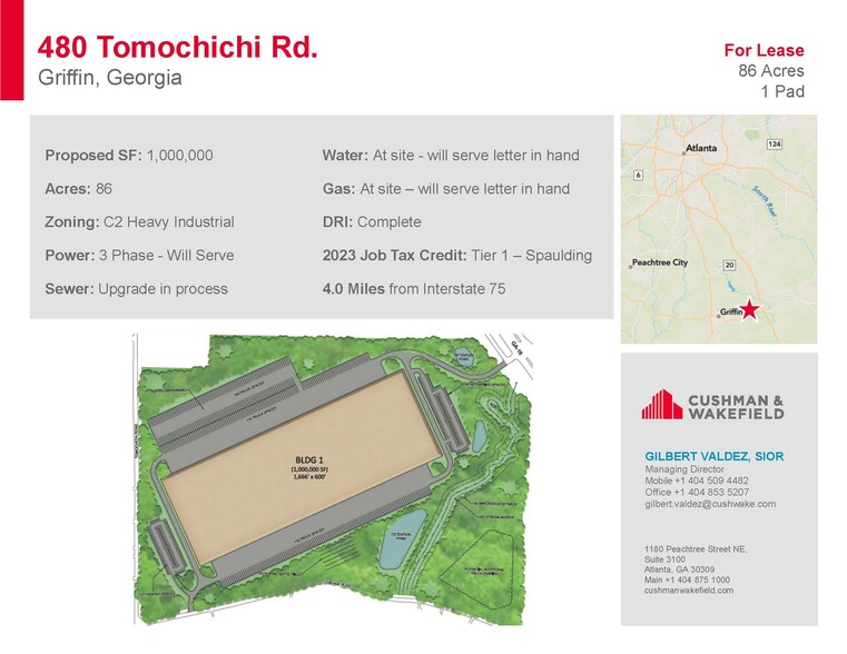 Primary Photo Of 480 Tomochichi, Griffin Land For Sale