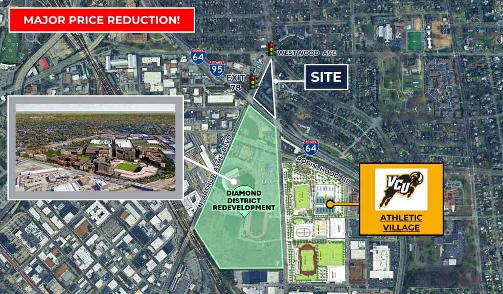 Primary Photo Of 3207 & 3215 N Arthur Ashe Blvd, Richmond Land For Sale