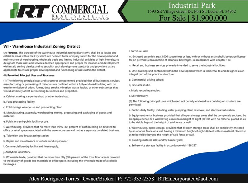 More Photos Of 1593 SE Village Green Dr, Port Saint Lucie Warehouse For Sale