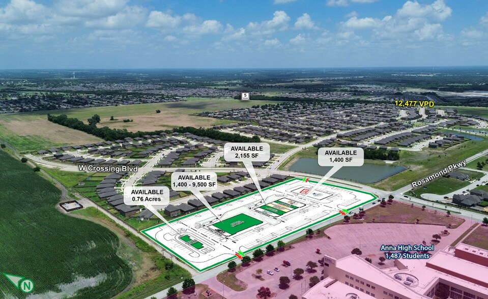 More Photos Of NWC of West Crossing & Rosamond Pkwy blvd, Anna Storefront For Lease
