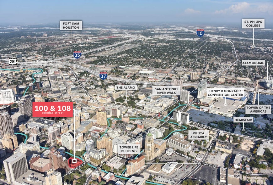 More Photos Of 100 & 108 Soledad St, San Antonio Storefront For Sale