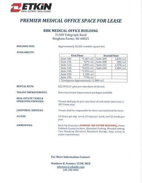 More Photos Of 31500 Telegraph Rd, Bingham Farms Medical For Lease
