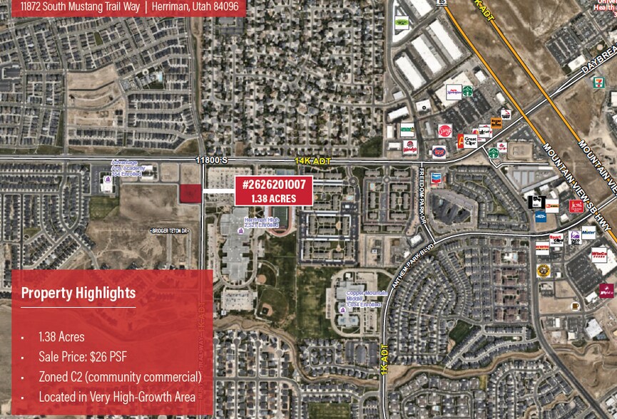 Primary Photo Of 11872 S Mustang Trail Way, Herriman Land For Sale