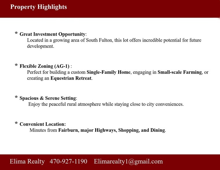 More Photos Of SHORT ROAD SOUTH FULTON, Fairburn Land For Sale