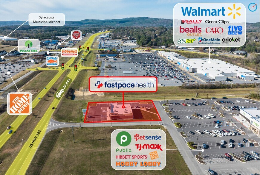 More Photos Of 41375 US Highway 280, Sylacauga Storefront For Lease