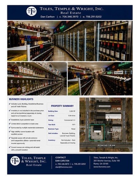 More Photos Of 2006 Redmond Cir NW, Rome Convenience Store For Sale