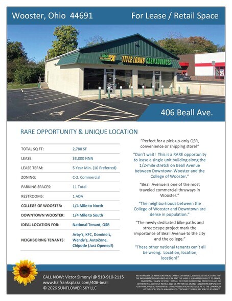 More Photos Of 406 Beall Ave, Wooster General Retail For Lease