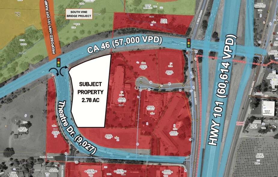 Primary Photo Of SE CNR of Hwy 46 and Theatre Dr, Paso Robles Land For Lease