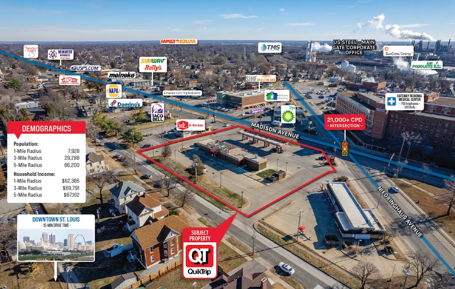 Primary Photo Of 2159 Madison Ave, Granite City Convenience Store For Sale