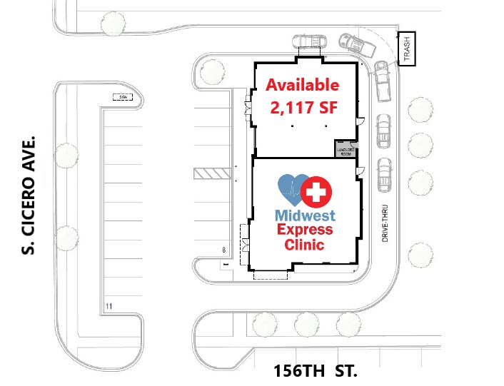 More Photos Of 15541 Cicero Ave, Oak Forest Freestanding For Lease