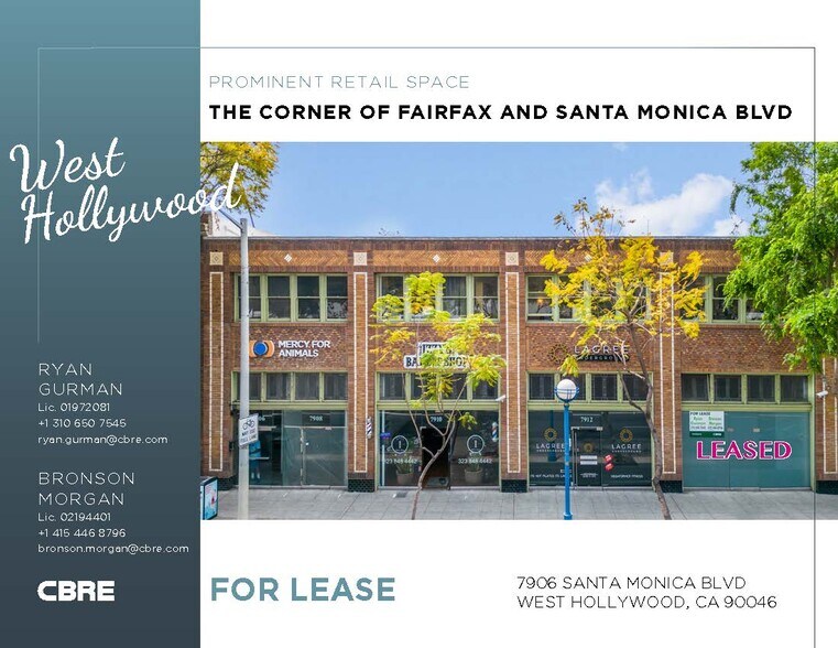 More Photos Of 7900-7914 Santa Monica Blvd, West Hollywood Storefront Retail Office For Lease