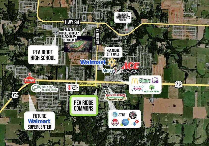 More Photos Of Slack Street & Weston Road, Pea Ridge Storefront Retail Office For Lease