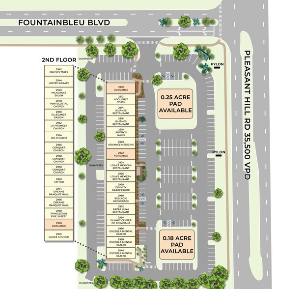 More Photos Of 2910-2972 Pleasant Hill Rd, Kissimmee Unknown For Lease