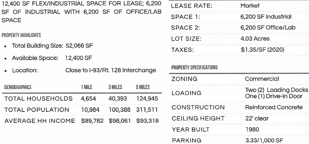 More Photos Of 85 Maple Ave, Stoneham Warehouse For Lease