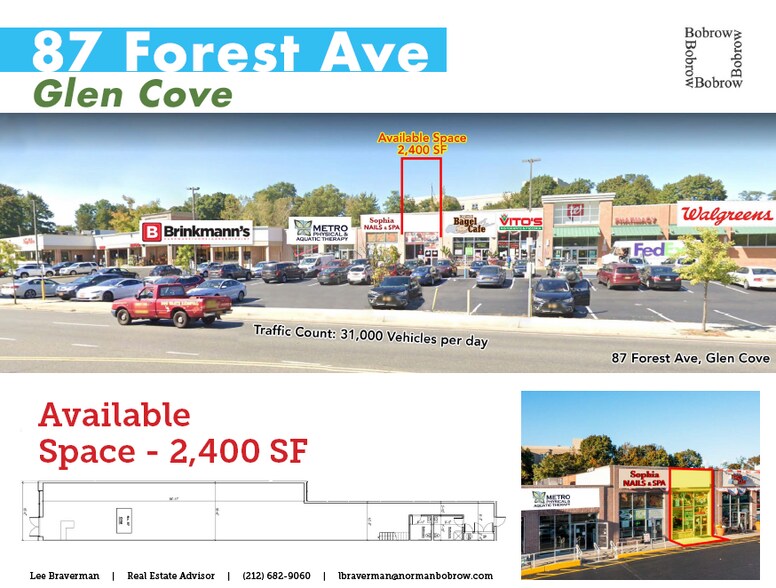Primary Photo Of 87-95 Forest Ave, Glen Cove Storefront For Lease