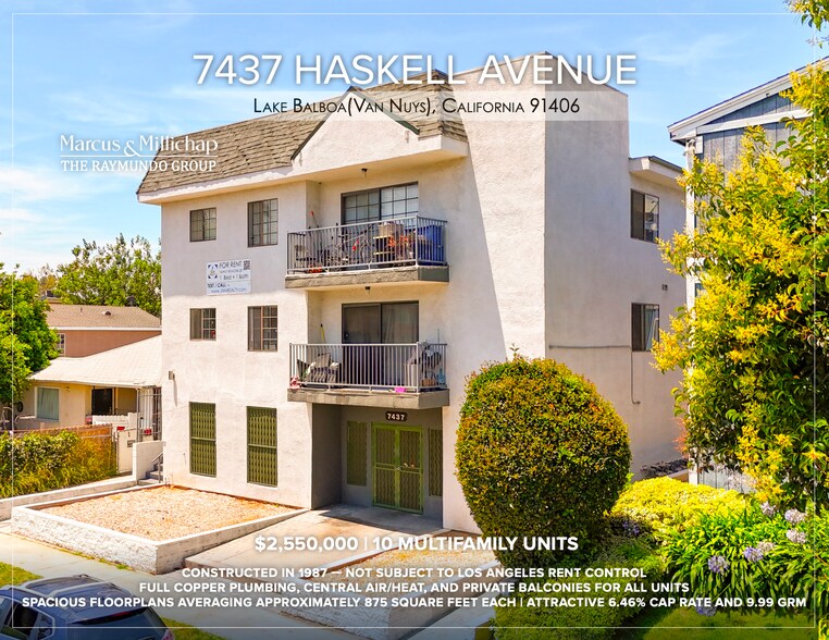 Primary Photo Of 7437 Haskell Ave, Van Nuys Apartments For Sale