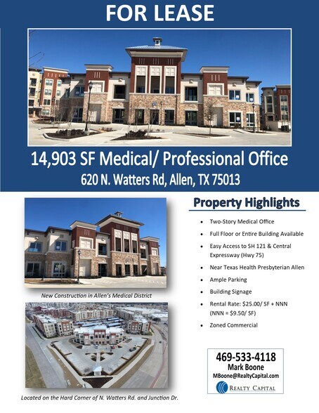 More Photos Of 620 N Watters Rd, Allen Office For Lease