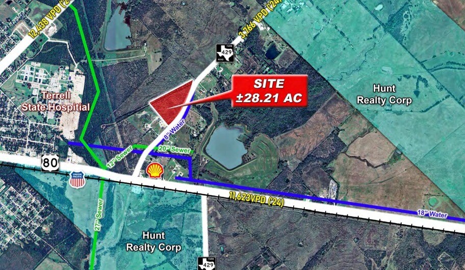 Primary Photo Of +/- 28 Acres, FM-429, Terrell Land For Sale