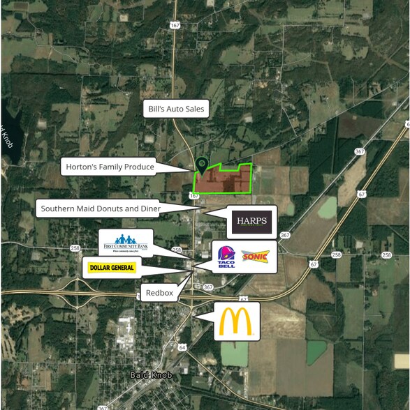 More Photos Of 254 Highway 167 N, Bald Knob Land For Sale