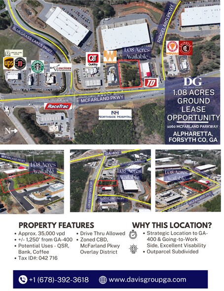 More Photos Of 1060 McFarland Pky, Alpharetta Land For Lease